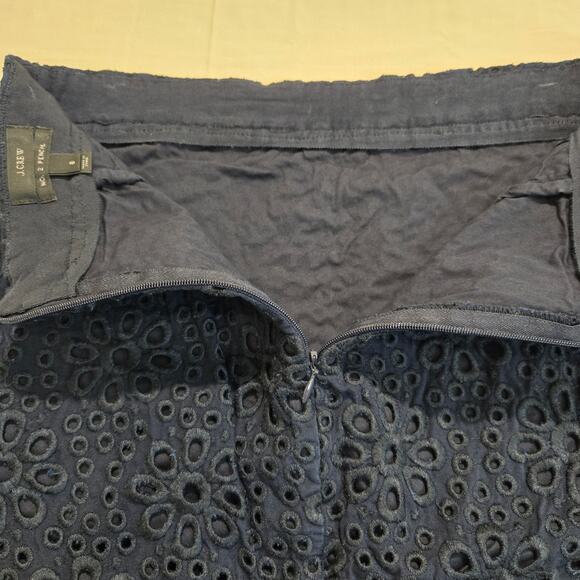 J. Crew Black Eyelet No. 2 Pencil Skirt Size 6 Officecore - Picture 7 of 10